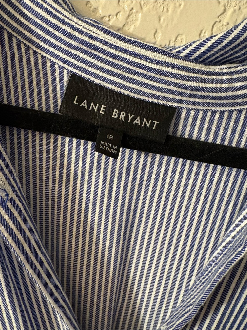 Lane Bryant Blue Stiped Dress, 18 - Picture 3 of 7